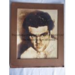 FREDDIE MILLS AUTOGRAPH A 12" X 10" signed sepia mounted portrait which is mounted. Generally good