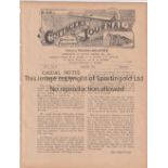 FULHAM V HULL CITY 1910 Programme without covers for the League match at Fulham 17/9/1910. Ex-