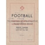 WARTIME FOOTBALL IN ITALY 1945 / 26 AUTOGRAPHS Combined Services C.M.F. v Combined Services B.A.O.R.