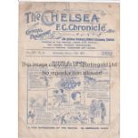 CHELSEA / READING Programme Chelsea v Reading FA Cup 1st Round Replay 12/1/1921. Not Ex Bound