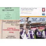 MINOR FOOTBALL AT LEAGUE GROUNDS Six programmes: FA County Youth Final at Ipswich Town Suffolk v