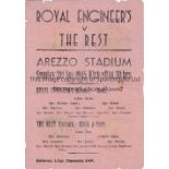 WARTIME FOOTBALL IN ITALY 1945 Single sheet programme for Royal Engineers v The Rest 21/1/1945 in