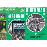 GEORGE BEST Five programme for Hibernian in which Best appeared. Homes v. Leicester City Friendly,