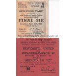 1951 FA CUP FINAL & SEMI-FINAL TICKETS Two tickets: Newcastle v Wolves S-F at Sheff. Weds. and