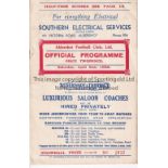 ALDERSHOT Home programme v Walsall Division Three 2/4/1938. Light horizontal fold. No writing.