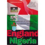 ENGLAND A collection of 11 England home and 4 away programmes 1954-1994 . Homes to include Germany