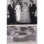 JOHN F. KENNEDY Two black & white 10" X 8" press photographs: At West Palm Beach with his