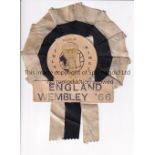 WORLD CUP 1966 Official World Cup 1966 England rosette. Lacking pin. Fair to generally good