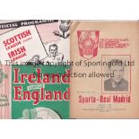 FOOTBALL PROGRAMME MISCELLANY Twelve programmes: Sparta Praha v Real Madrid 67/8 EC Q-F, rusty