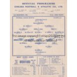 CHELSEA V FULHAM 1944 Single sheet programme for the F.L. South match at Chelsea 2/12/1944. Team