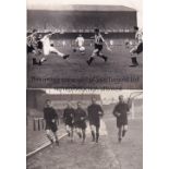 SWANSEA TOWN Four black & white action Press photographs of various size, mostly 8" X 6", from
