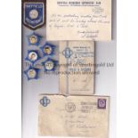 WEDNESDAY A collection of Sheffield Wednesday items. 5 star badges - Don Megson , Ron Springett ,