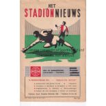 ARSENAL Stadion Nieuws programme for the away Friendly v. Feyenoord 7/8/1971. Generally good