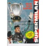 1990 EUROPEAN CUP FINAL AC Milan v Benfica played 23 May 1990 in Vienna. Rare 52-page official AC