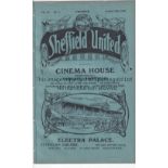 SHEFFIELD UNITED / MAN UNITED Programme from the match at Bramall Lane 25/10/1919. Ex Bound