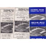 SOUTHEND UNITED Fifty one programmes 24 x home from the early 60's, 19 of which are the small issues