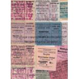 MANCHESTER UNITED Sixteen tickets from the 60's and 70's: 12 homes including v. Benfica 62/3 FA