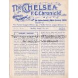CHELSEA V FULHAM 1914 Programme for the Reserves team South Eastern League match at Chelsea 17/1/
