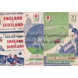 ENGLAND / SCOTLAND Song sheets from 1955 and 1963 at Wembley plus 8 programmes from England v