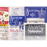 BARROW Seven Barrow; home programmes v Rochdale 1959, v Bradford PA 1966, Tranmere and Aldershot