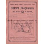 TOTTENHAM HOTSPUR V FULHAM / BRISTOL CITY 1915 Joint issue programme for the Reserves team matches