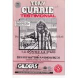 GEORGE BEST Programme for Tony Currie's United All-Stars v Dennis Waterman Showbiz XI 5/10/1986