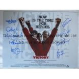 ESCAPE TO VICTORY Col 16 x 12 photo of the movie poster for this classic film from 1981, signed by