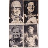 SPEEDWAY Eight black & white postcard size circa 1949/50 including 6 portraits including Stan