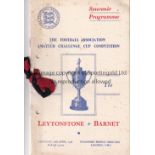 AMATEUR CUP FINAL 1948 V.I.P. issue programme for Leytonstone v Barnet played at Chelsea F.C. The