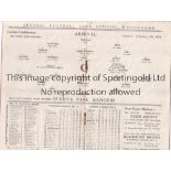 ARSENAL V QUEEN'S PARK RANGERS 1934 Programme for the Combination match at Arsenal 10/2/1934,