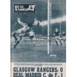 REAL MADRID - RANGERS 63 Issue of Real Madrid magazine dated October 1963 with coverage of Rangers 0