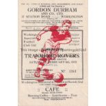 WORKINGTON V TRANMERE ROVERS 1952 Programme for the first League season for Workington at home v