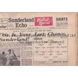 SUNDERLAND V MANCHESTER UNITED 1958 Full Sunderland Echo newspaper 7/4/1958 reviewing the League