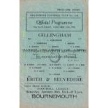 GILLINGHAM 1935 Single sheet home Reserve Team programme v. Erith & Belvedere, 19/1/1935, with