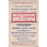 ALDERSHOT Home programme v Millwall FA Cup 1st Round 28/11/1936. Score noted. Generally good