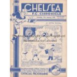 CHELSEA V FULHAM 1939 Programme for the F.A. Cup match at Chelsea 21/1/1939. Slight horizontal