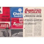 FOOTBALL PROGRAMMES Ten programmes: 5 X Manchester United homes 58/9 v Preston, Arsenal, WBA,