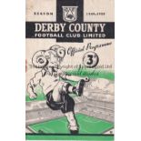 DERBY COUNTY RESERVES V BARNSLEY RESERVES 1949 Programme for the Central League match at Derby 26/