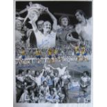 SOUTHAMPTON 1976 Col 16 x 12 photo montage relating to a memorable 1-0 victory over Manchester