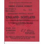 ENGLAND / SCOTLAND Ticket for a messenger with admittance to all parts of the ground except the