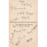 CRICKET An album page of 11 autographs of the Essex team of the 1930's to include O'Connor , Smith ,