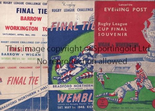 RUGBY LEAGUE A collection of 20 Rugby League Challenge Cup Final programmes at Wembley 1948,1949,