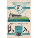CHESTERFIELD V WORKINGTON 1951 Programme for the first League season for Workington away at