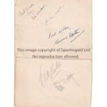 ARSENAL AUTOGRAPHS 1950'S Two album sheets with 7 autographs including Tom Whittaker, Alex James,