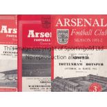 ARSENAL Thirty two Reserve team programmes of which 32 are homes including Tottenham 51/2, 53/4,