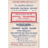 ALDERSHOT Home programme v Gillingham Division Three 2/10/1937. No writing. Generally good