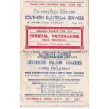 ALDERSHOT Home programme v Cardiff City Division Three 17/4/1937. Light horizontal fold. No writing.