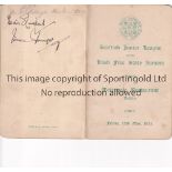 MENU / IRISH FREE STATE JUNIORS V SCOTTISH JUNIOR LEAGUE 1933 Menu to celebrate the visit of the