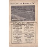 DONCASTER ROVERS V NEW BRIGHTON 1947 Programme for the League match at Doncaster 4/1/1947,