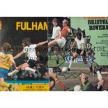 GEORGE BEST Programmes for his first and last matches for Fulham. Homes v. Bristol Rovers 4/9/1976